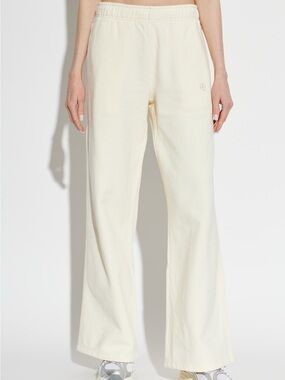 Anine Bing 100% Cotton Kacey Monogram Wide Leg Sweatpants Size S